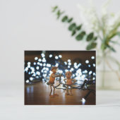 クリスマスライト付きコーン小人 – クリスマス ポストカード (スタンド正面)