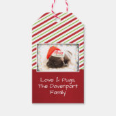 クリスマスライト付きサンタハットのクリスマスプグ ギフトタグ (正面)