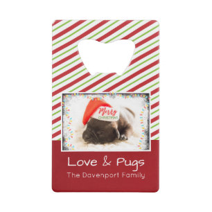 クリスマスライト付きサンタハットのクリスマスプグ クレジットカード栓抜き