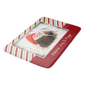 クリスマスライト付きサンタハットのクリスマスプグ バスマット (アングル)