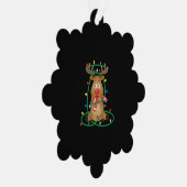 クリスマスライト付きルドルフ オーナメントカード (右)