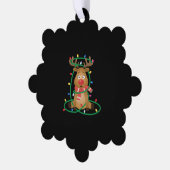 クリスマスライト付きルドルフ オーナメントカード (左)