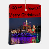 クリスマスライト付き川舟クリスマス装飾 セラミックオーナメント (右)