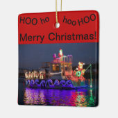 クリスマスライト付き川舟クリスマス装飾 セラミックオーナメント (左)