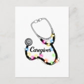 クリスマスライト付き聴診器メリークリスマスナース ポストカード (正面)