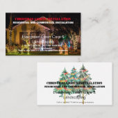 クリスマスライト写真のインストール 名刺 (正面/裏面)