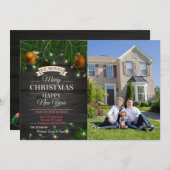 クリスマスライト写真の移動告知 シーズンカード (正面/裏面)