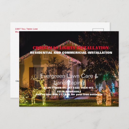 クリスマスライト写真設置事業 ポストカード (正面/裏面)