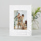 クリスマスライト写真 箔シーズンカード (立ち正面)