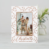 クリスマスライト写真 箔シーズンカード (立ち正面)