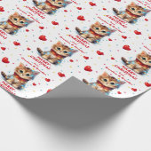 クリスマスライト包まれたの可愛い子猫たち孫 ラッピングペーパー (角)