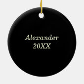 クリスマスライト包まれたを彩る可愛いペンギン セラミックオーナメント (裏面)