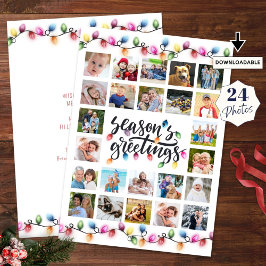 クリスマスライト季節のごあいさつ25枚 シーズンカード