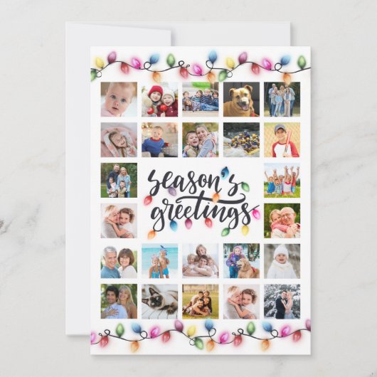 クリスマスライト季節のごあいさつ25枚 シーズンカード (正面)