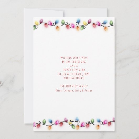 クリスマスライト季節のごあいさつ25枚 シーズンカード (裏面)