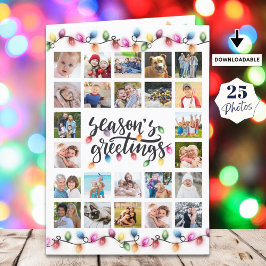 クリスマスライト季節のごあいさつ26枚 シーズンカード