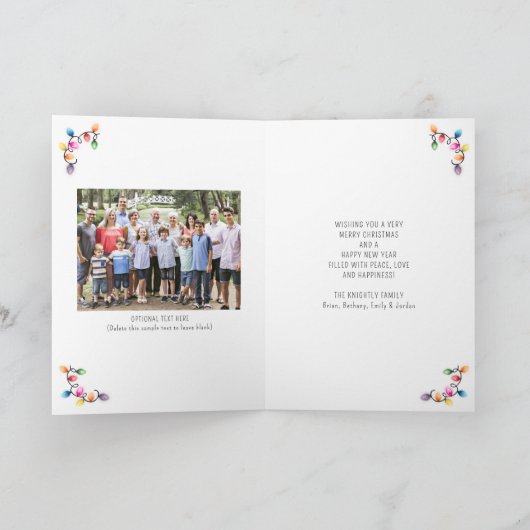 クリスマスライト季節のごあいさつ26枚 シーズンカード (内部)