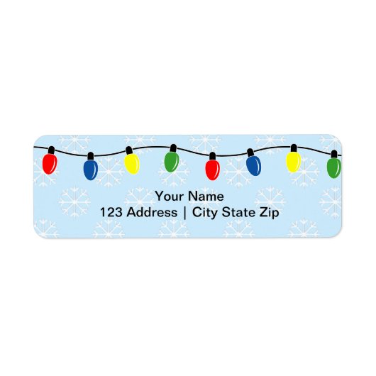 クリスマスライト差出人住所ラベル ラベル (正面)