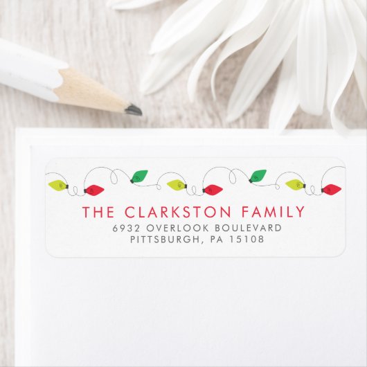 クリスマスライト差出人住所ラベル ラベル (インサイチュ)