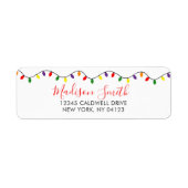 クリスマスライト差出人住所ラベル ラベル (正面)