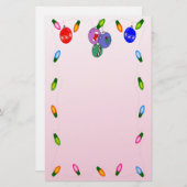 クリスマスライト文房具 便箋 (正面/裏面)