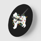 クリスマスライト新着地ギフト |愛犬家 ラウンド壁時計 (傾斜)