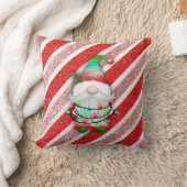 クリスマスライト格言オンキャンディーケーングリッター クッション (ブランケット)