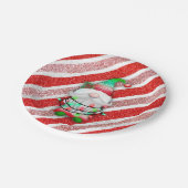 クリスマスライト格言オンキャンディーケーングリッター ペーパープレート (アングル)