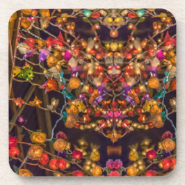 クリスマスライト正方形のプラスチックのコースター コースター