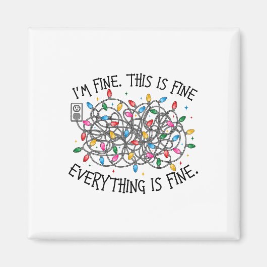 クリスマスライト私は素晴らしすべて素晴らしクリスマス マグネット (正面)