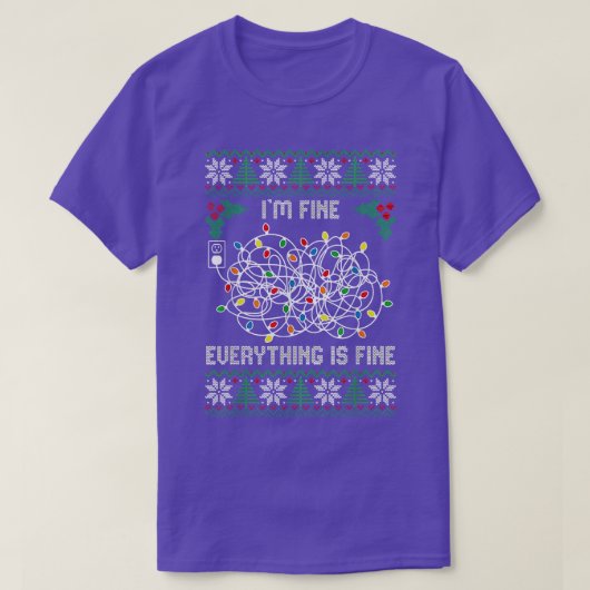 クリスマスライト私は素晴らしすべて117素晴らしだ Tシャツ (デザイン正面)
