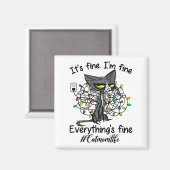 クリスマスライト素晴らしは全てキャッ素晴らしクM マグネット (正面/裏面)