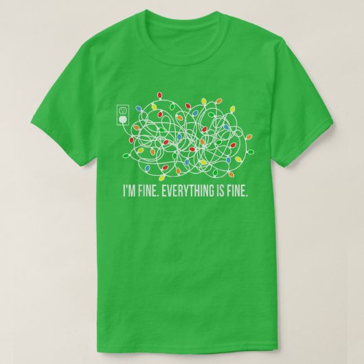 クリスマスライト素晴らしは全て醜い素晴らし Tシャツ (デザイン正面)