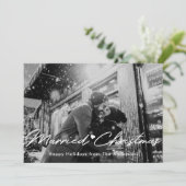 クリスマスライト結婚したクリスマスフォトオーバーレイ シーズンカード (スタンド正面)