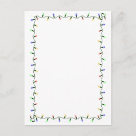 クリスマスライト縁どホリーハガキ シーズンポストカード