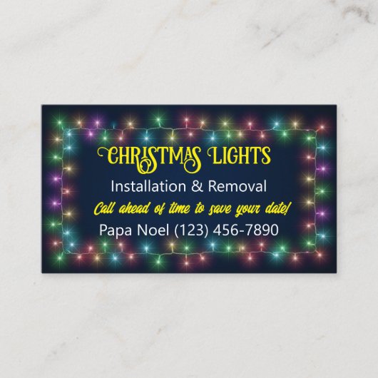 クリスマスライト設置名刺 名刺 (正面)