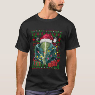 クリスマスライト醜いサンタハットベジタブルキャベツクリス Tシャツ