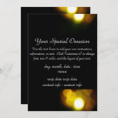 クリスマスライト金ゴールド招待状 招待状 (正面/裏面)