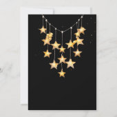 クリスマスライト金ゴールド星ガーランド 招待状 (裏面)