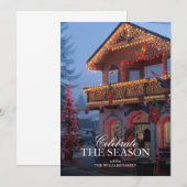 クリスマスライト飾における小さな町の店 招待状 (正面/裏面)