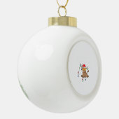 クリスマスライト高地の牛の醜いセーターのクリスマス セラミックボールオーナメント (左)