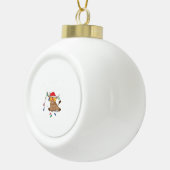 クリスマスライト高地の牛の醜いセーターのクリスマス セラミックボールオーナメント (右)