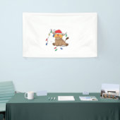 クリスマスライト高地の牛の醜いセーターのクリスマス 横断幕 (トレードショー)