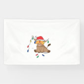 クリスマスライト高地の牛の醜いセーターのクリスマス 横断幕 (横)