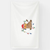 クリスマスライト高地の牛の醜いセーターのクリスマス 横断幕 (縦)