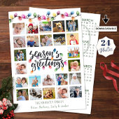 クリスマスライト24フォトコラージュ2026カレンダー シーズンカード