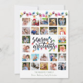 クリスマスライト24フォトコラージュ2026カレンダー シーズンカード (正面)