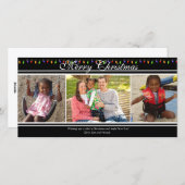 クリスマスライト3写真クリスマスカード シーズンカード (正面/裏面)