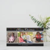 クリスマスライト3写真クリスマスカード シーズンカード (スタンド正面)