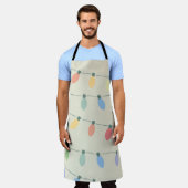 クリスマスライト エプロン (着用した状態)